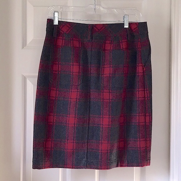 Eddie Bauer 👢 Plaid Wool Skirt - Picture 3 of 8